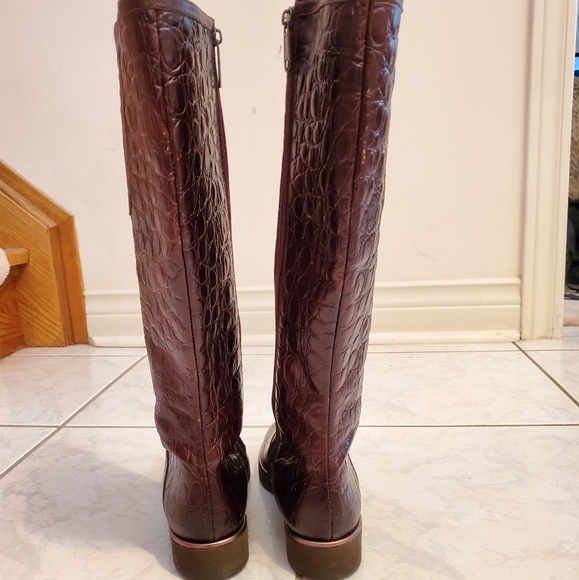 Vintage mahogany boots - Picture 3 of 5